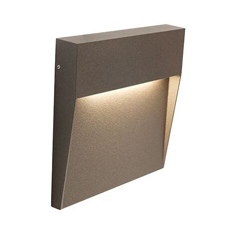 Luz de paso 6W Led 4000K linea geo cuadrada cafe