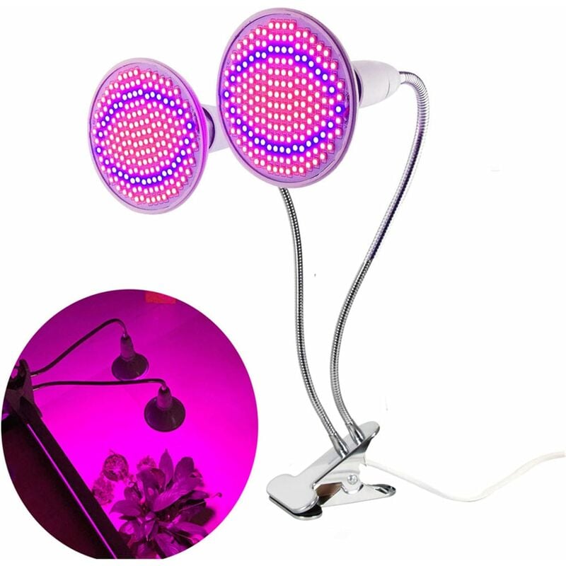 

Luz de planta LOFT 2 cabezas lámpara de crecimiento LED espectro completo 360 grados luz de planta de cuello de cisne ajustable Siembra Florecimiento