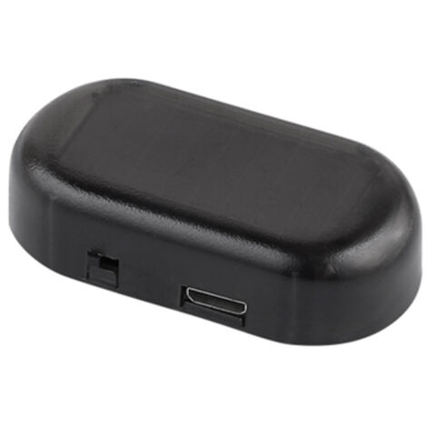 Luz de seguridad para coche alimentada por energía solar, alarma simulada inalámbrica, aviso antirrobo, luz de señalización LED intermitente.