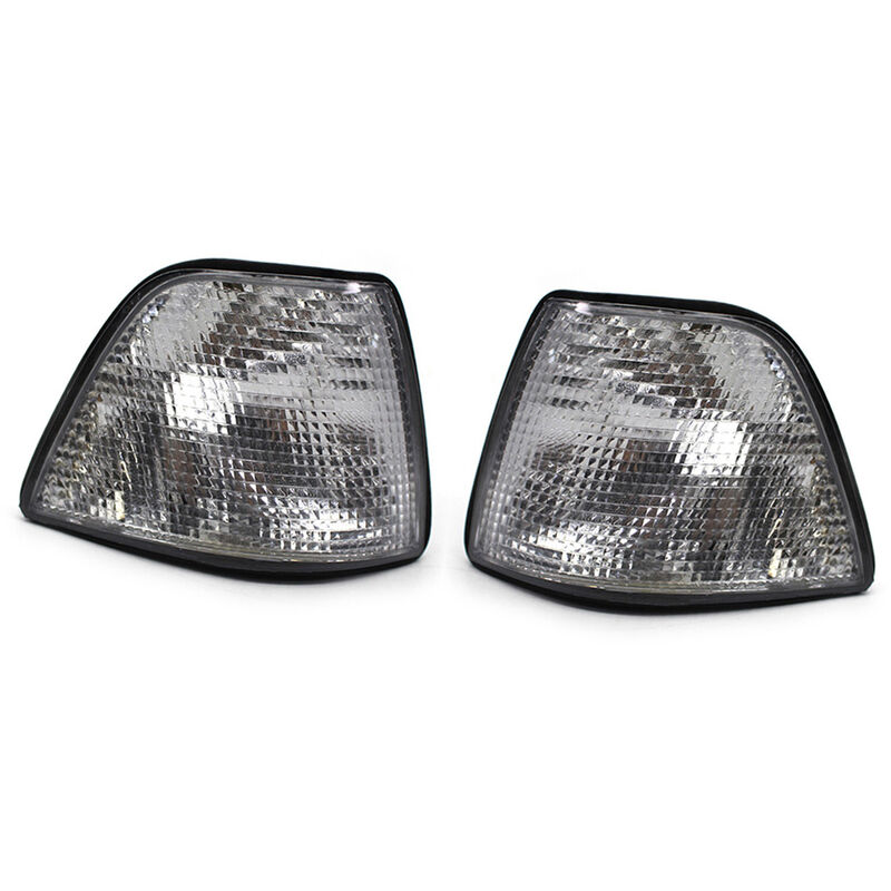 

Happyshopping - Un par de luces de senal de giro con reemplazo de lente blanca para BMW E36 318i 328i M3