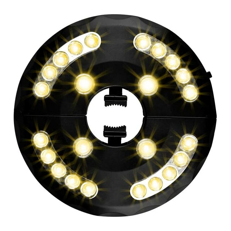 

Abcrital - Luz de sombrilla de jardín, luz de sombrilla de patio, 24 LED, 3 modelos de iluminación, luz de sombrilla de patio, jardín, sombrilla
