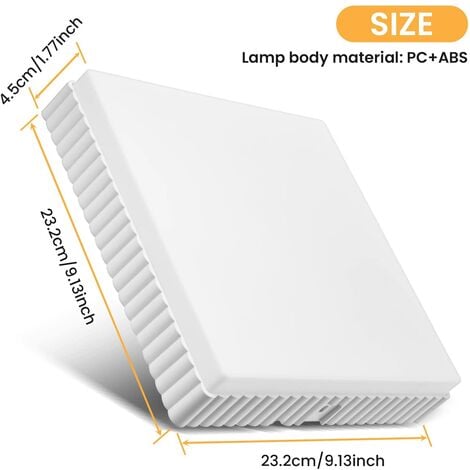 Luz de Techo LED Regulables SOLMORE 24W con Control Remoto, 2200LM, 30006500K Luz de Baño Dormitorio Cocina
