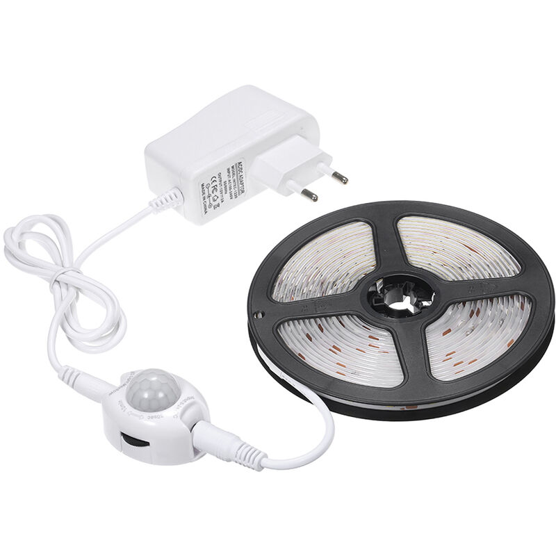 

Luz de tiras de sensor de movimiento DC 12V PIR, lampara de noche LED de induccion,4M