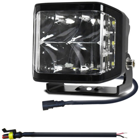 Luz de trabajo LED de 3 lados, 6000K, 100W, resistente al agua IP67, para camiones, motocicletas, SUV, quads y barcos.
