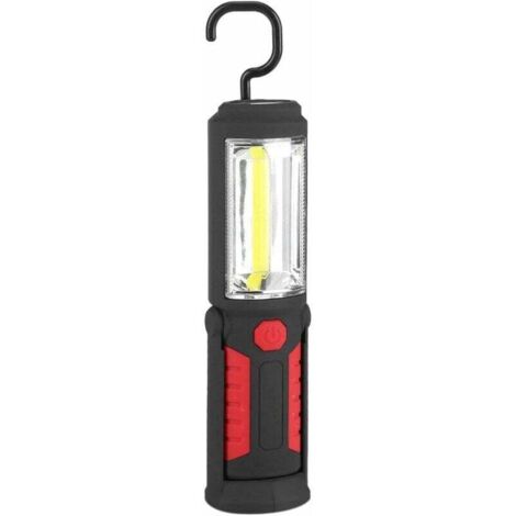 Luz de trabajo LED recargable con linterna magnética (roja)