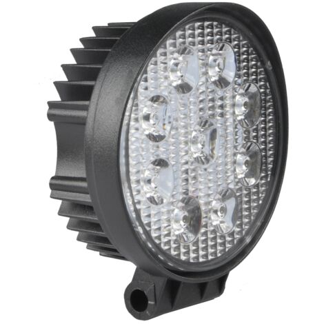 Luz de trabajo redonda de 12/24 V, 27 W y 1800 lúmenes, IP67 STACK