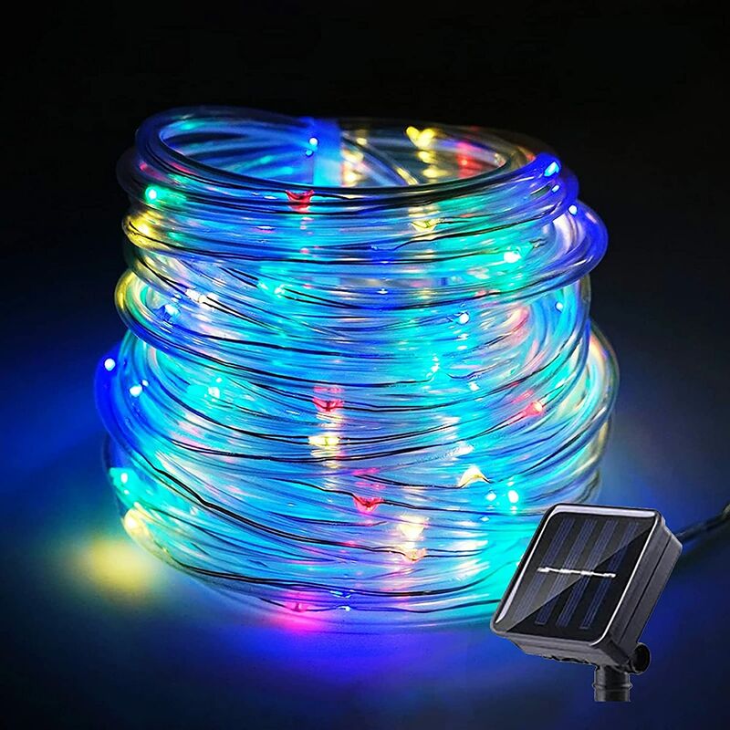 

Luz de tubo solar al aire libre, 20M 200 LED Luces de cadena solares de tubo, 8 modos Cuerda de alambre de cobre Cuerda de PVC a prueba de agua para