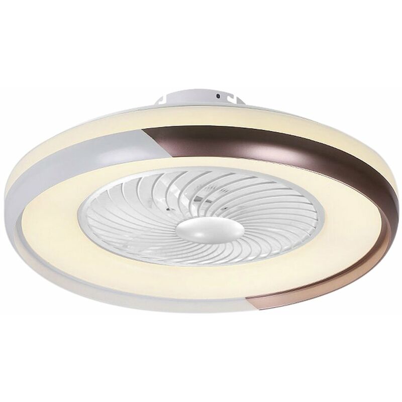 

Happyshopping - Luz de ventilador de techo, atenuacion de tres colores, viento de tres velocidades, con funcion de guia de viento, control remoto
