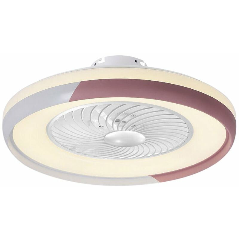 

Happyshopping - Lampara de ventilador de techo moderna, con control remoto, luz de 3 colores, viento de 3 velocidades, ventiladores de techo de 50