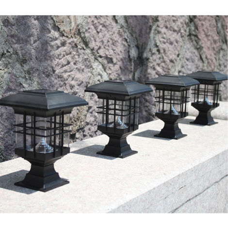 Luz decorativa impermeable para valla, Patio, pilar, césped, pared (blanca), 1 Uds.