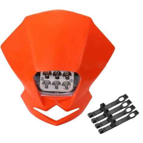 Luz delantera LED universal para motocross, enduro  Resistente y de alto brillo  Ajustable y fácil de instalar