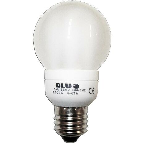luz dlu lampara electron.esferica 230v e14-9w calida fls84020
