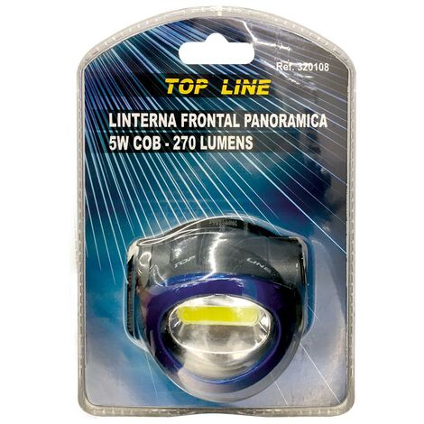 Linterna frontal con sensor led cob 8w 280lm/100lm + spot led 3w