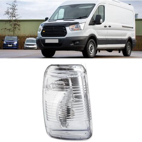 Luz indicadora del espejo lateral compatible con Ford Transit 150 250 350 350HD 2015 2016 2017 2018 2019 2020 2021 (lado del conductor izquierdo) Lámpara de posición del espejo lateral Luces intermite