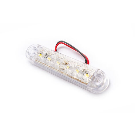 Luz indicadora lateral 6 LED FR0173B 12-24V 100mm color blanco