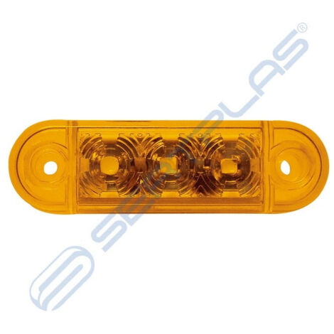 Luz indicadora lateral LED de 3 LED 12V-24V amarilla