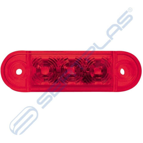 Luz indicadora lateral LED de 3 LED 12V-24V roja
