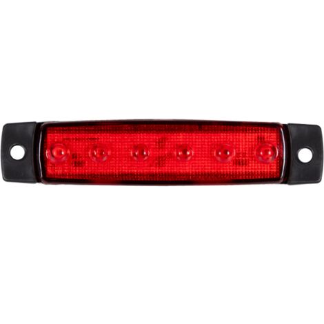 Luz indicadora LED 6 FR0172K 12-24V 92mm Roja