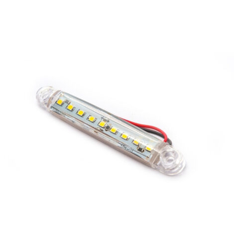 Luz indicadora LED 9 LED FR0176B 12-24V 98mm color blanco