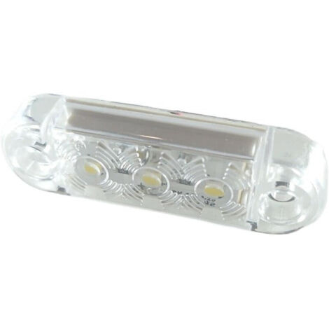 Luz indicadora LED FR0171 3 LED Blanco 12-24V 63mm