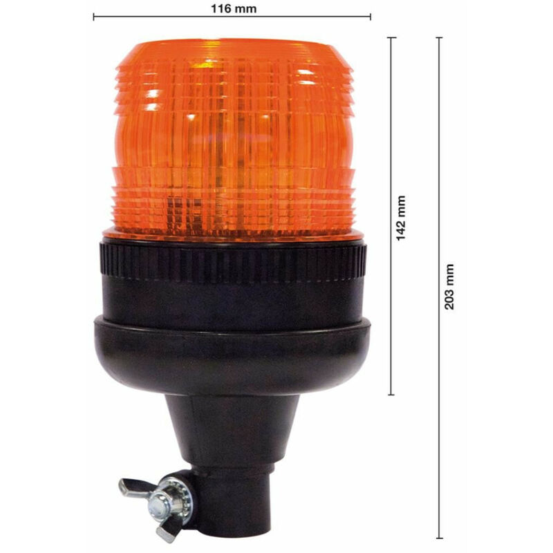 

Luz intermitente de leds Serie Horus 12-80v base de varilla flexible