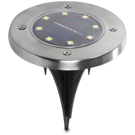 Luz Jardín LED Solar IP65 8x2835SMD Sensor Luz | Blanco Frío (PL-626030-CW)
