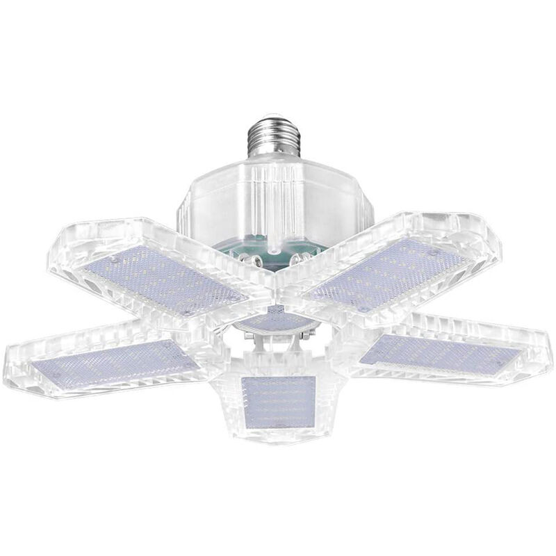 

Luz LED brillante para garaje de 15000LM, 6 paneles luminosos, luz de techo para garaje, luz LED deformable, E26 / E27, LED de 240 piezas,Transparente