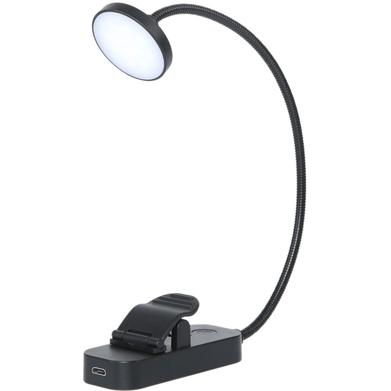 

Luz LED con clip flexible en el libro Luz de lectura para marcadores que cuida los ojos Luz de noche con atenuacion continua recargable por