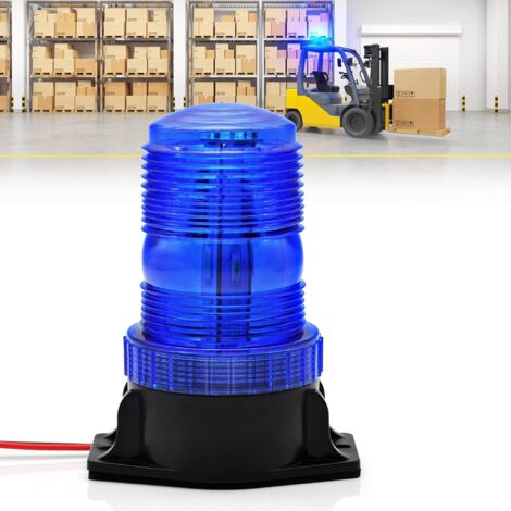 Luz LED de advertencia de 10-110 V para carretilla elevadora, lámpara azul giratoria LED para coche o camión