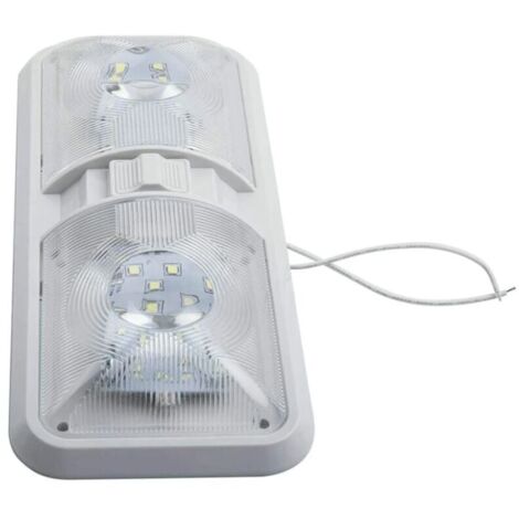 RICEEL Luz LED de techo para caravana de 12V, iluminación Interior de barco RV con interruptor, luz de techo de cúpula de caravana de 48LED y 800LM para remolque de caravana