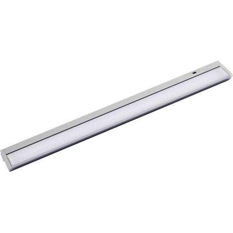 Luz LED debajo del gabinete, 10W, 580lm, 56cm, blanco cálido, detector de movimiento, titanio