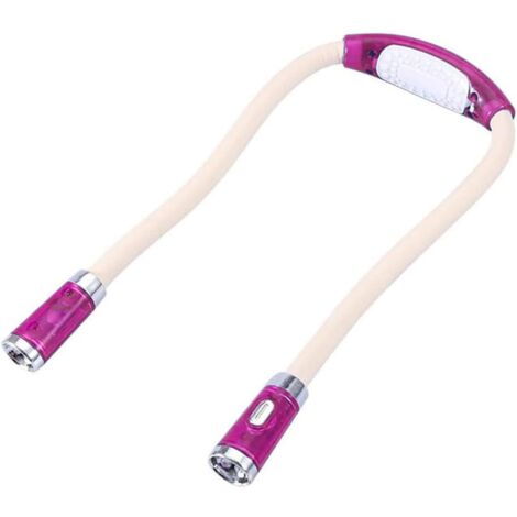 Luz LED Flexible Ajustable para Lectura, Trabajo... Manos Libres para Colgar en el Cuello, Rosa