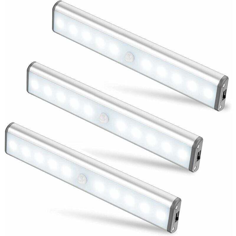 Luz LED inalámbrica, recargable por USB, magnética, con sensor de movimiento, 2 modos de iluminación, portátil. Luces de armario, luces de emergencia
