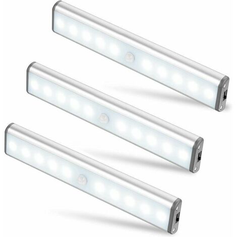 Luz LED, inalámbrica, recargable por USB, magnética, sensor de movimiento, 2 modos de iluminación, portátil. Luces de armario Luces de emergencia portátiles Luces de noche para bebés Luces de emergenc