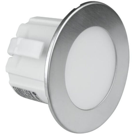 Luz LED para escalera de 1,2 W, redonda, plateada, DPM