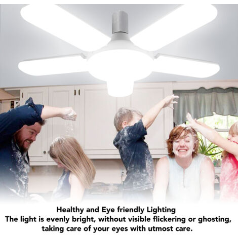 [Luz LED para garaje] + [Modelo de 100 W] + [5 paneles flexibles / 8000 lm]