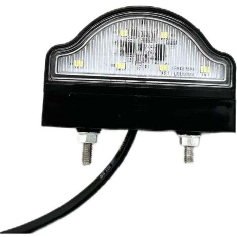 Luz LED para matrícula KZQ de 12 V y 24 V con certificación E, resistente al agua, para coche, remolque, camión, tractor, furgoneta, autocaravana o caravana.