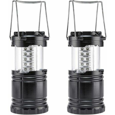 Luz LED plegable , linterna portátil ultrabrillante para acampar, linterna impermeable de dos piezas súper brillante, ideal para acampar, caminar, pescar, etc.