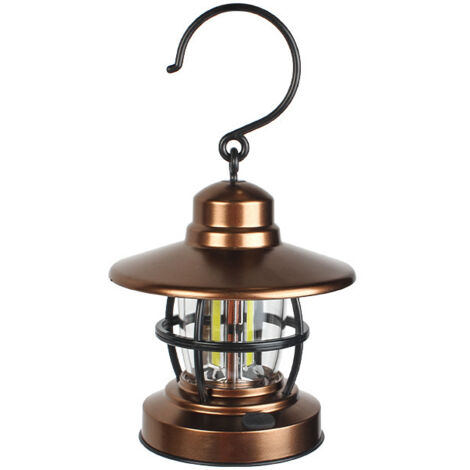 Luz LED portátil a pilas para tiendas de campaña, estilo retro, crea un ambiente lujoso para acampar e iluminar el jardín.