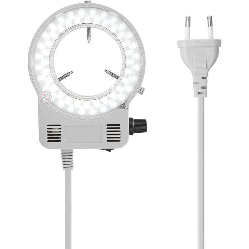 

Luz LED redonda para microscopio Lampara para microscopio Luz de microscopio ajustable de brillo, Blanco, enchufe de la UE