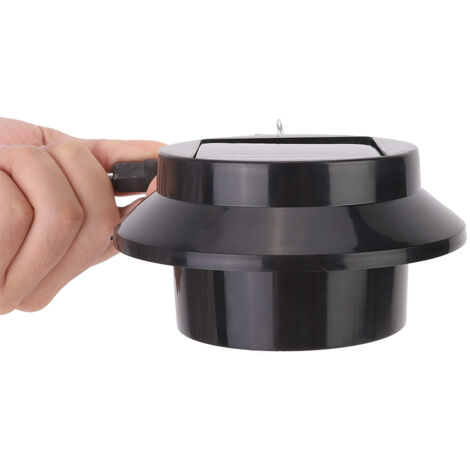 Luz LED solar para jardín, patio y valla luz nocturna para entrada de vehículos y seguridad, 3 LED, ABS, IP44, 12 cm, 143 g