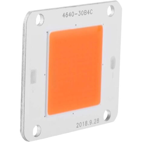 Luz LED superconductora de aluminio para cultivo de plantas, 12 V CC, 50 W, luz cálida, ideal para estimular el crecimiento de plántulas y la maduración de frutos.