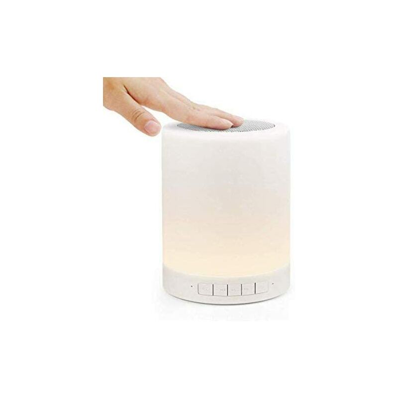 

Luz nocturna Altavoz bluetooth brillante Lámpara de cabecera táctil Función de lector de tarjetas SD