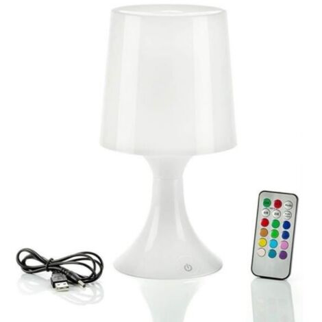 Luz nocturna con control remoto inalámbrico que cambia de color, alimentada por USB, adecuada para dormitorio y exteriores, color blanco