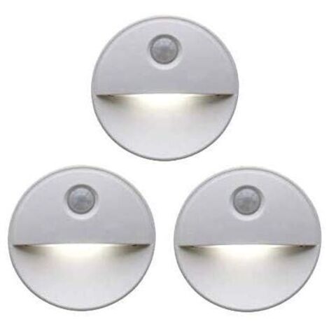 Luz nocturna con sensor de movimiento para interiores, bombillas LED que inducen al sueño, inalámbricas, funcionan con pilas, perfectas para baños, armarios y escaleras, de bajo consumo y