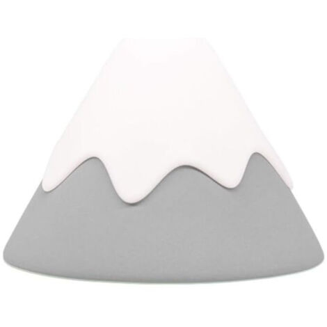 Luz nocturna de montaña nevada, luz nocturna LED, lámpara de silicona suave, fuente de alimentación ajustable, temporizador, protección ocular, carga, ideal para dormitorio y sala de estar.