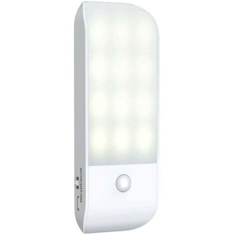 Luz nocturna LED automática - Recargable por USB con sensor de movimiento, encendido/apagado automático, lámpara de armario blanca natural, magnética