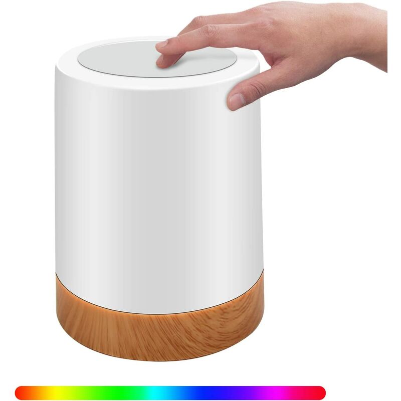 

Luz nocturna LED con control táctil, USB recargable, modos de color RGB con atenuador, para bebé, habitación infantil, oficina, camping