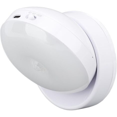 Luz nocturna LED con sensor de movimiento, aplique de pared recargable con sensor de movimiento giratorio de 360 grados, luz para vestidor, luz para dormitorio, luz para escaleras, luz para pasillo, a