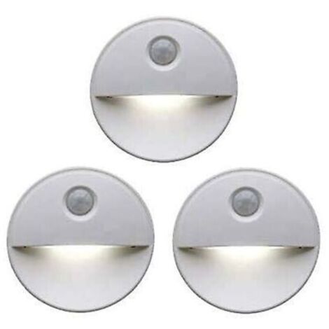 Luz nocturna LED con sensor de movimiento. Luz tenue que favorece el sueño gracias a sus bombillas LED. Funcionamiento inalámbrico. Ideal para armarios de baño, escaleras y mucho más.